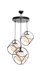 Suna 3rd Black and White Glass Chandelier - Swordslife