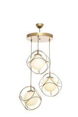 Suna 3rd Tumbled-white Glass Chandelier - Swordslife