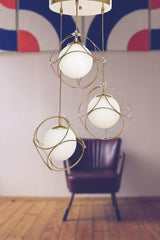 Suna 3rd Tumbled-white Glass Chandelier - Swordslife