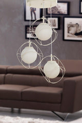 Suna 3rd White-white Glass Chandelier - Swordslife