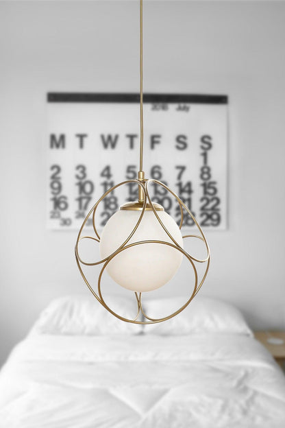 Suna Single Tumbled-white Glass Chandelier - Swordslife