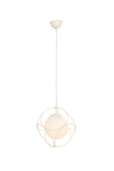 Suna Single White-white Glass Chandelier - Swordslife