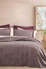 Sundae Double Bedspread Set - Claret Red - Swordslife