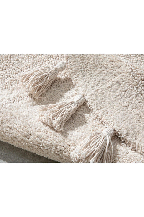 Sunrise Cotton Bath Mat 90x90 Cm Beige - Swordslife