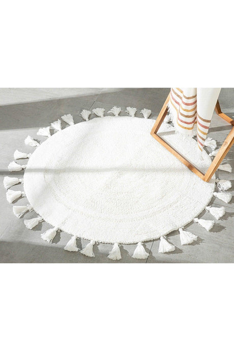 Sunrise Cotton Bath Mat 90x90 Cm Ecru - Swordslife