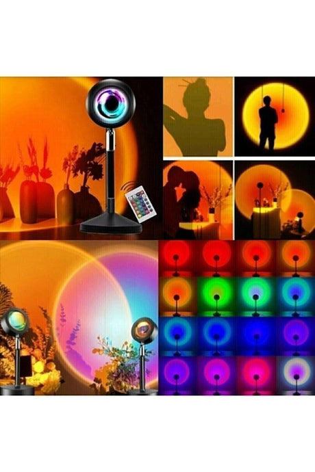 Sunset Projector Lamp 16 Different Images With Decorative Light Control Sunset Lamp New Room Light - Swordslife