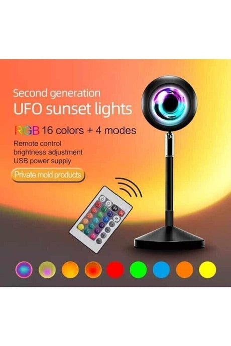 Sunset Projector Lamp 16 Different Images With Decorative Light Control Sunset Lamp New Room Light - Swordslife
