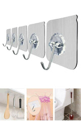 Super Strong Adhesive Waterproof Transparent Hanger Set of 5 Reusable Hooks - Swordslife