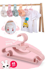 Sweet 48 Pieces Pink Baby Clothes Hanger 30 Cm