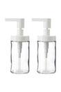 Tackan Liquid Soap Dispenser 2 Pieces Glass White Covered