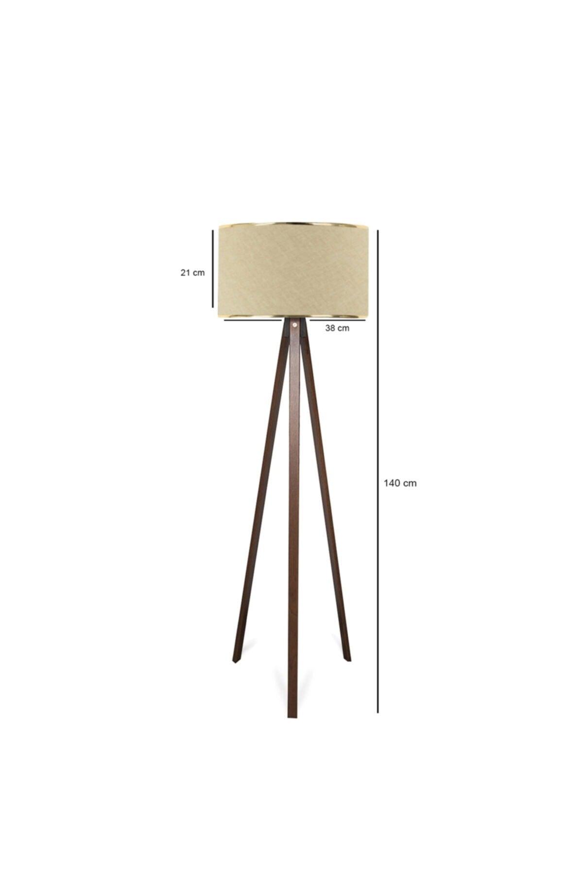 Wedge Body Gold Detailed Cream Floor Lamp-ready Headboard - Swordslife