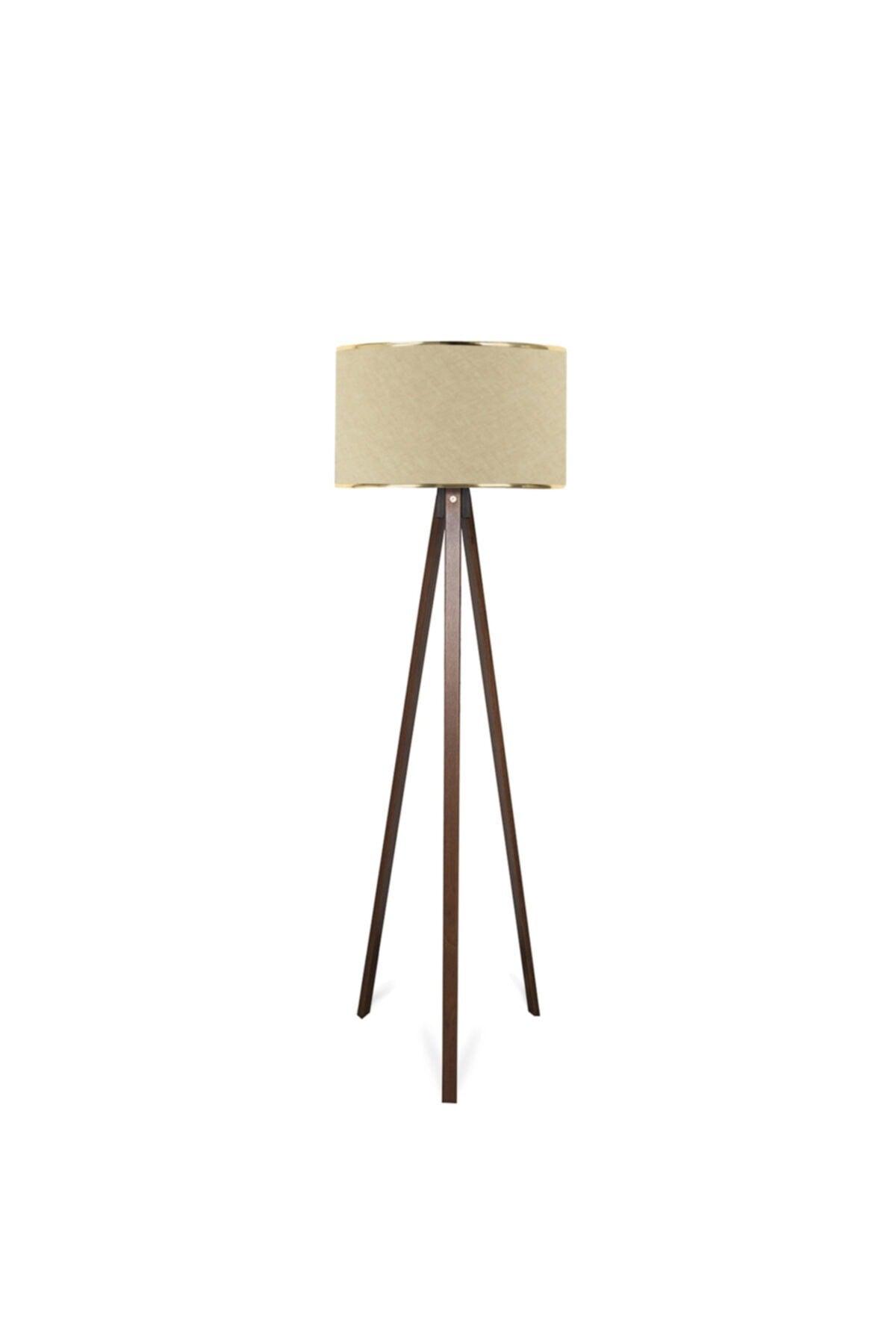 Wedge Body Gold Detailed Cream Floor Lamp-ready Headboard - Swordslife