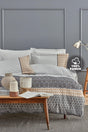 Taren Ranforce Double Duvet Cover Set - Gray - Swordslife