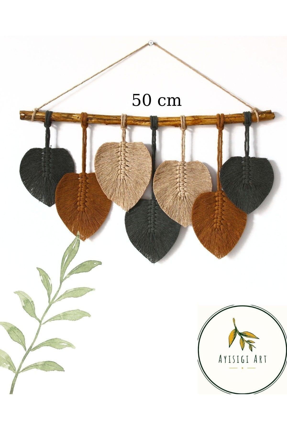 Design Macrame Decorative Leaf Wall Ornament Garden, Living Room Decor, Balcony Accessory N022 - Swordslife