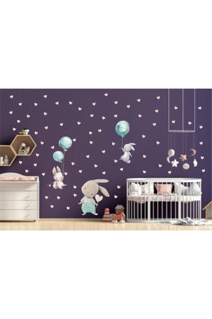 Rabbit Bunny And Friends Kids Room Wall Sticker - Swordslife