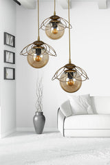 Calico 3rd Chandelier Tumbled Honey Glass - Swordslife