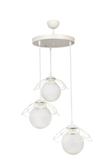 Calico 3rd Chandelier White White Glass - Swordslife