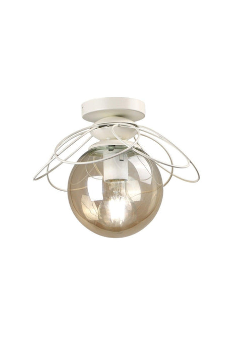 Alaca Ceiling Mount Single Chandelier White Honey Glass - Swordslife