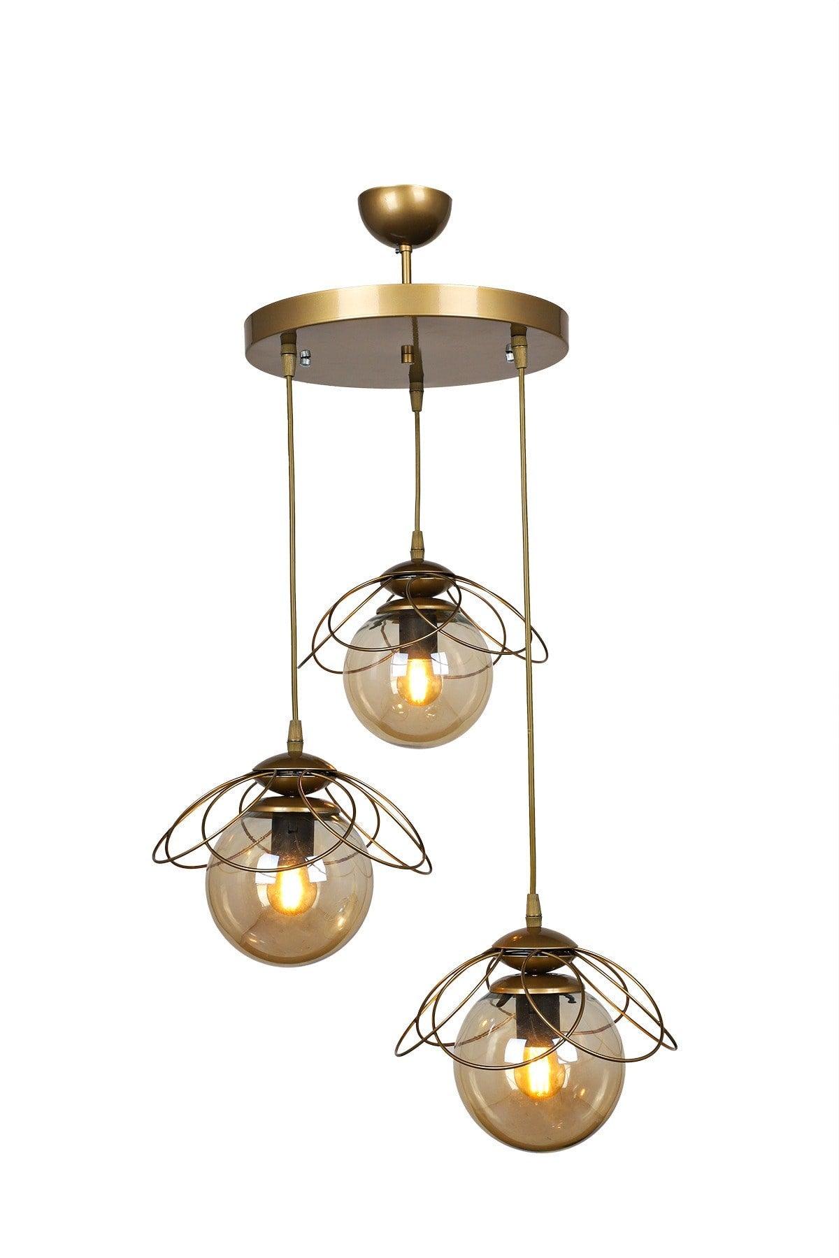 Alaca Single Chandelier Tumbled Smoked Glass - Swordslife