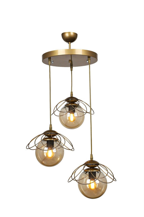 Alaca Single Chandelier Tumbled Smoked Glass - Swordslife