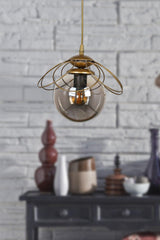 Alaca Single Chandelier Tumbled Smoked Glass - Swordslife