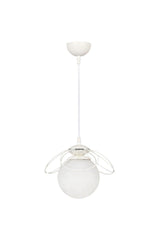 Alaca Single Chandelier White White Glass - Swordslife