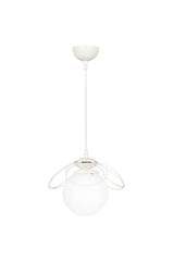 Alaca Single Chandelier White White Glass - Swordslife