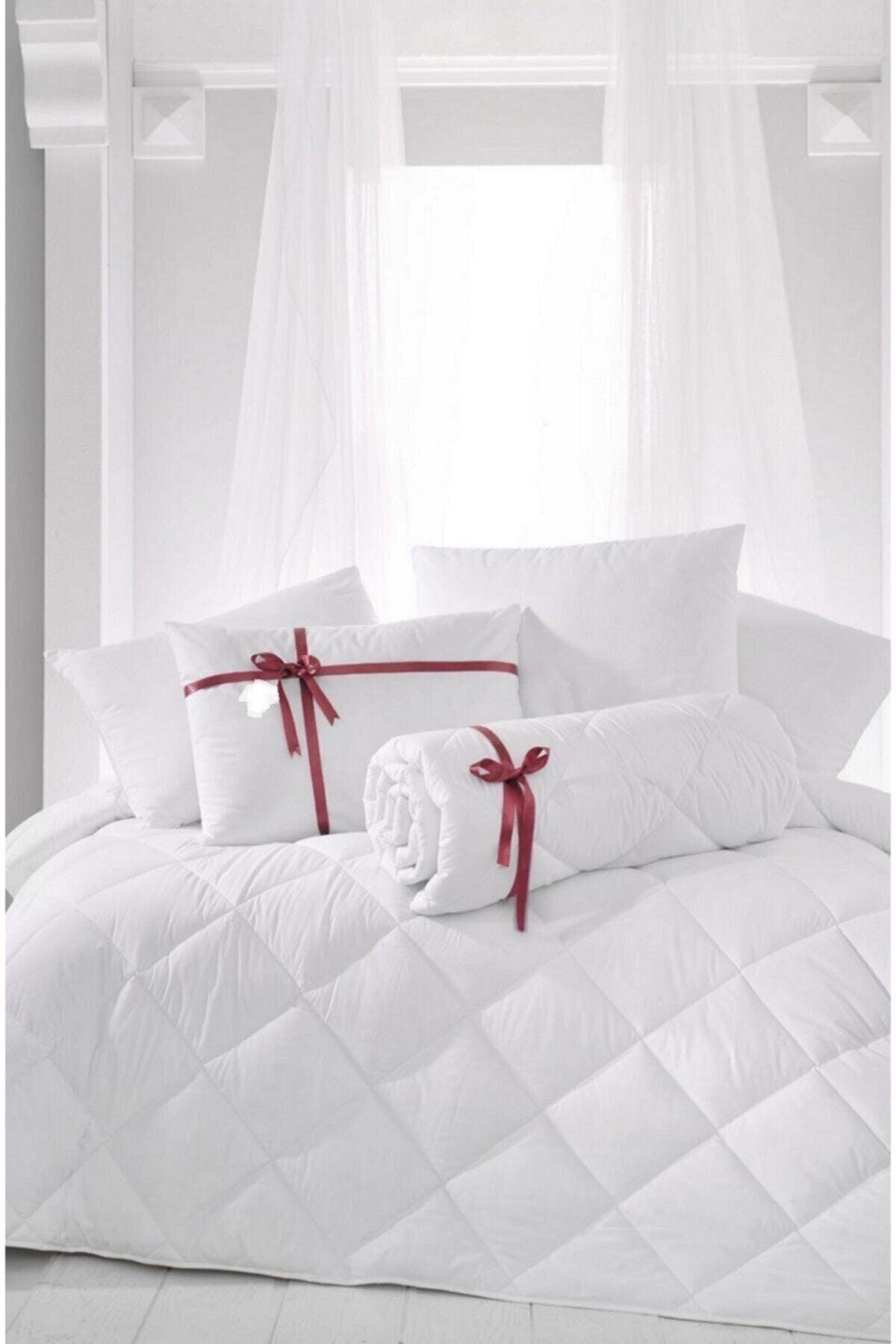 Single Anti-allergic Lux Microfiber Quilt + 1 Piece 800 Gr Bead Silicone Pillow Set - Swordslife