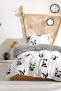 Single Easy-Iron Duvet Cover Set B&W Panda - Swordslife