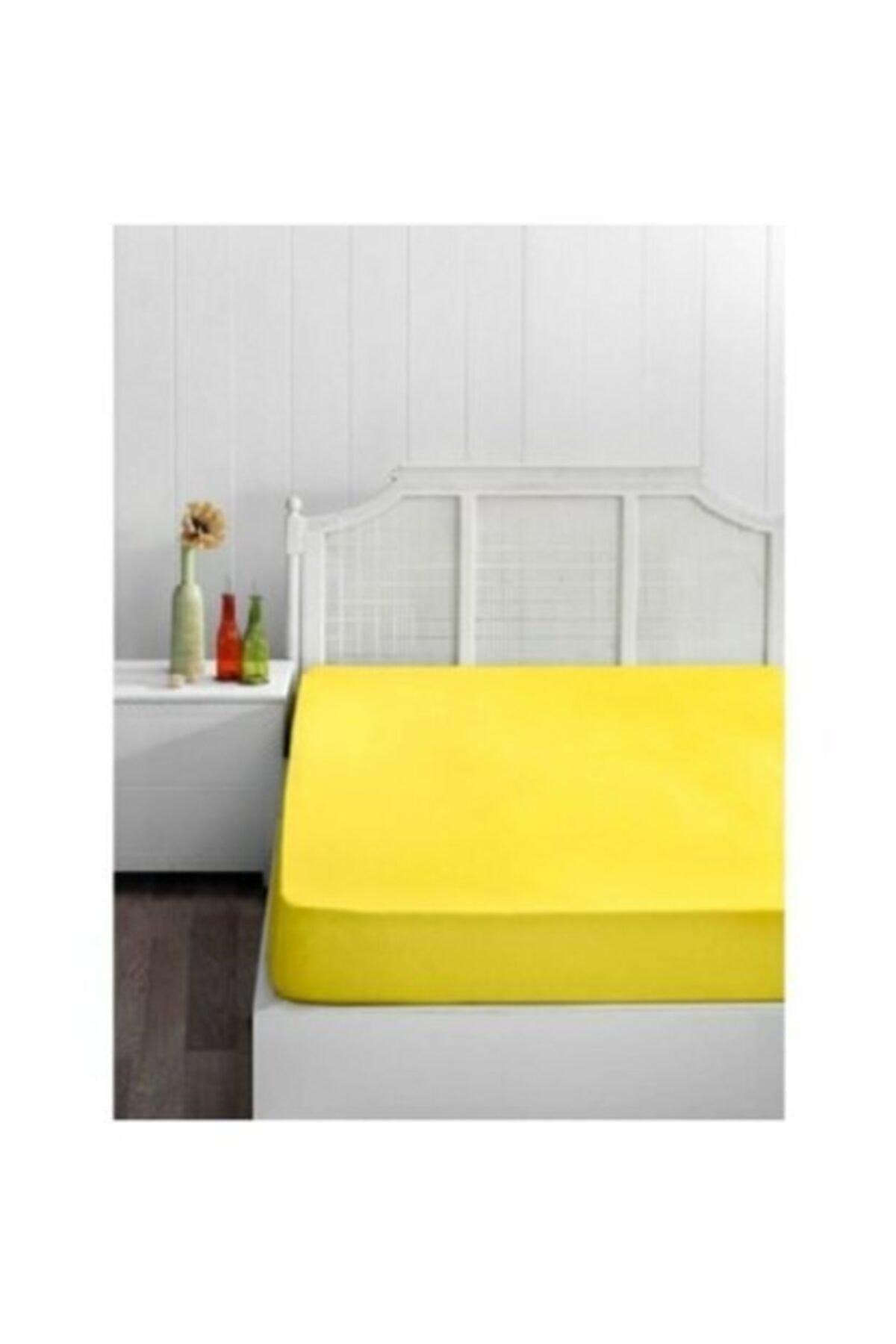 Single Ranfors Fabric Elastic Bed Sheet Yellow - Swordslife