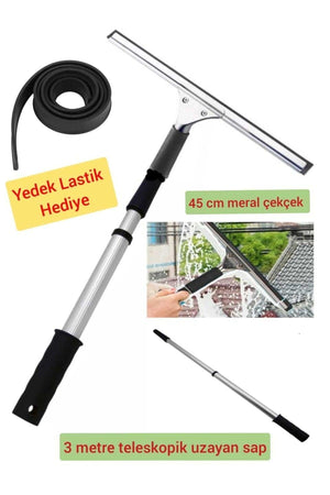 Telescopic Squeegee Window Wiper Set 3 Pcs. - Swordslife