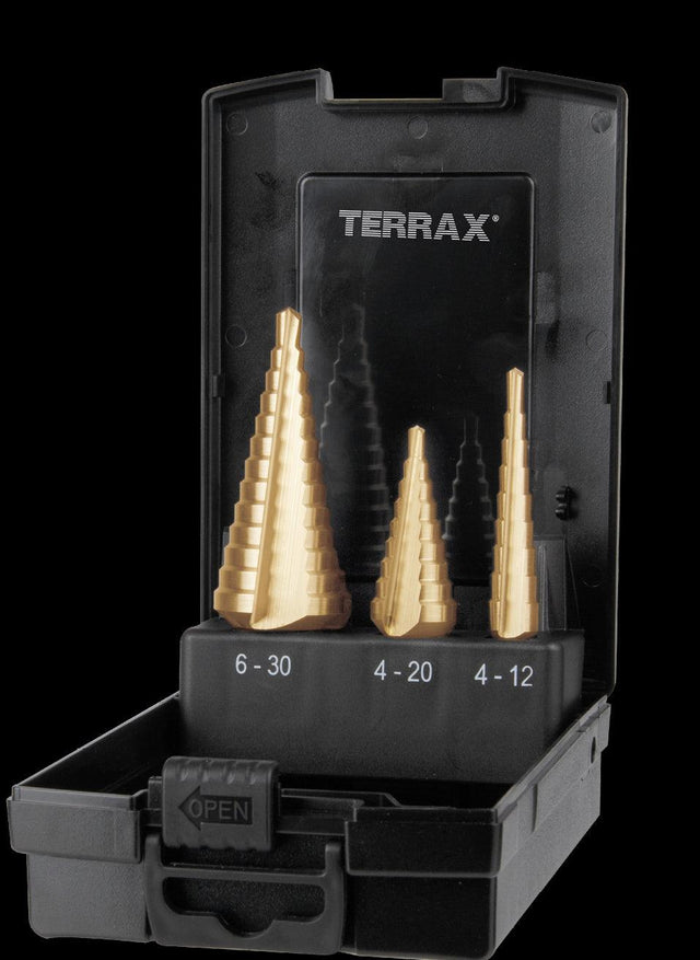 TERRAX step drill set HSS / 3 pcs - Swordslife