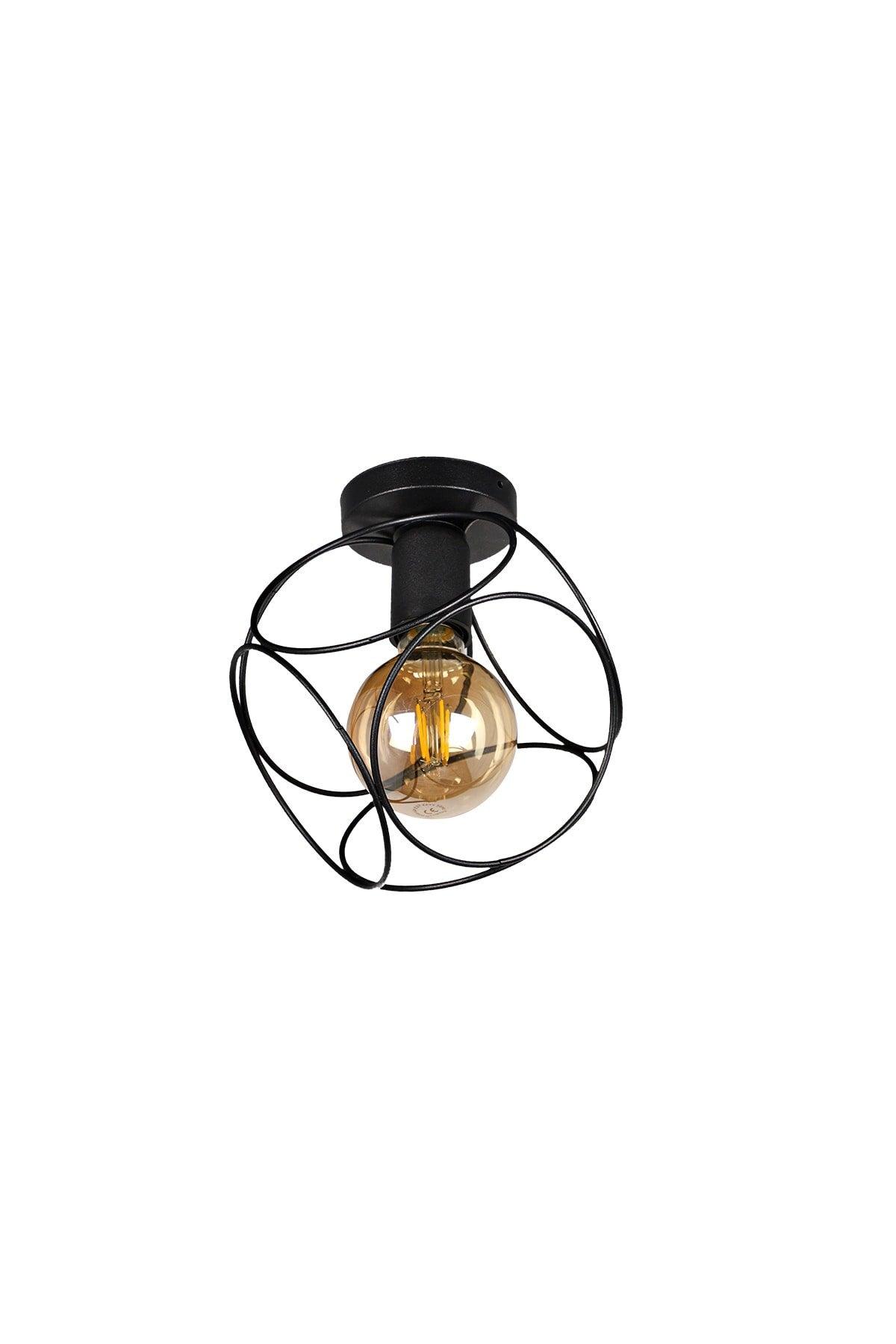 Thessaloniki Single Black Ceiling Mount Chandelier - Swordslife