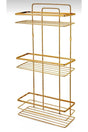 Three Shelf Gold Color Bathroom Shelf