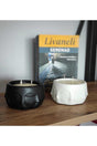 Tiny Patra-white Scented Decorative 100% Natural Soy Wax Set of 2 Black-White Concrete Object 9*6 - Swordslife