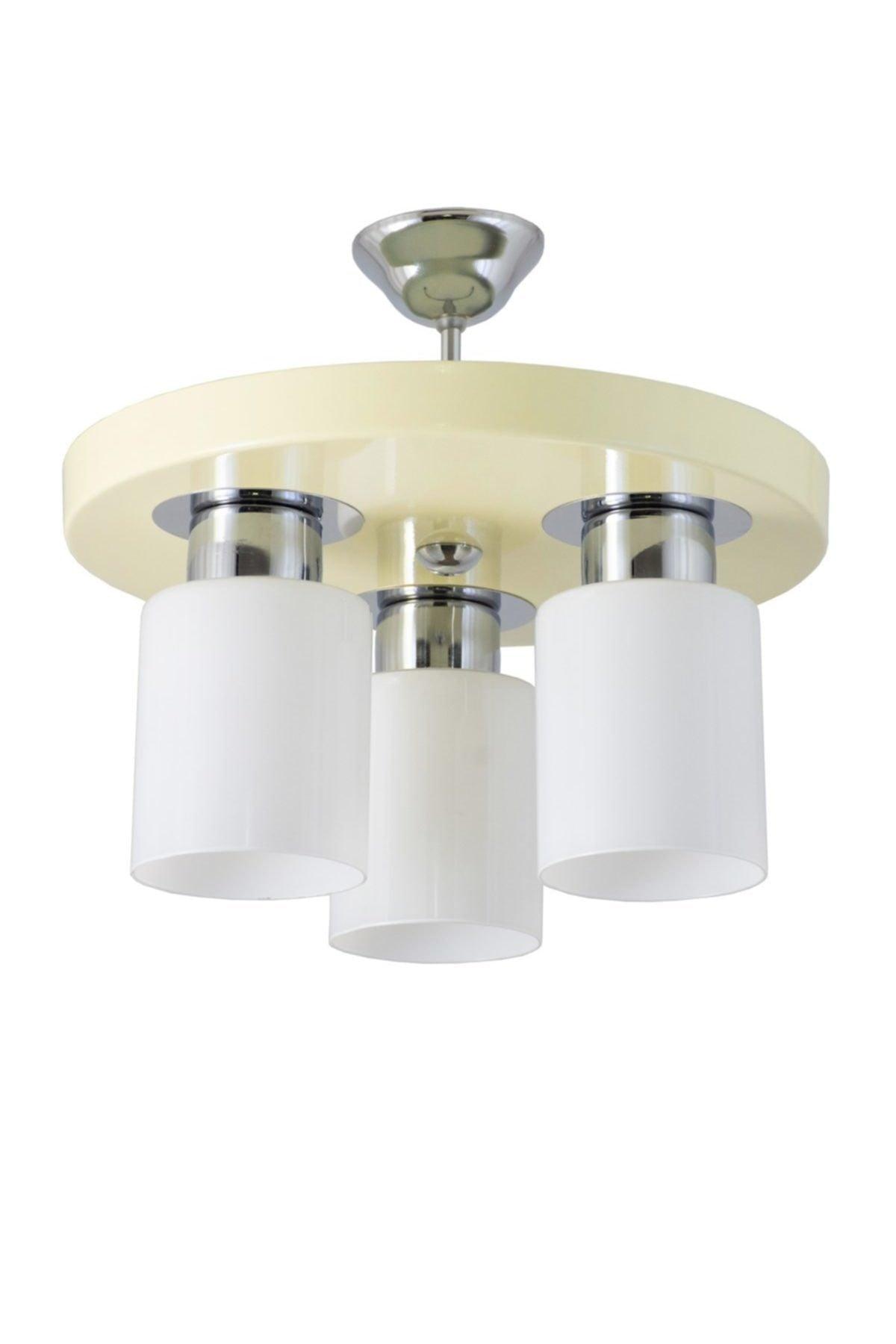 Triple Modern Sport Model Round Tray Cream Chandelier - Swordslife