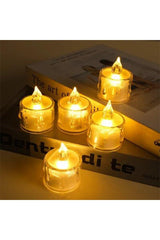 Flickering Flame Crystal Melted Candle 5 Pieces Moving Flame Melting Artificial Candle Battery Led - Swordslife