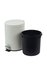 Toilet Bathroom Balcony Kitchen 3 Liter White Pedal Dustbin Waste Bin - Swordslife