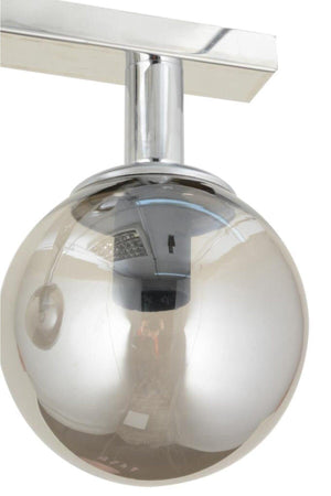 Tony 3 Row Silver Smoked Globe Glass Chandelier - Swordslife