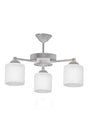 Topaç Gray Color Modern Design 104 White Glass 3 Piece Chandelier - Swordslife