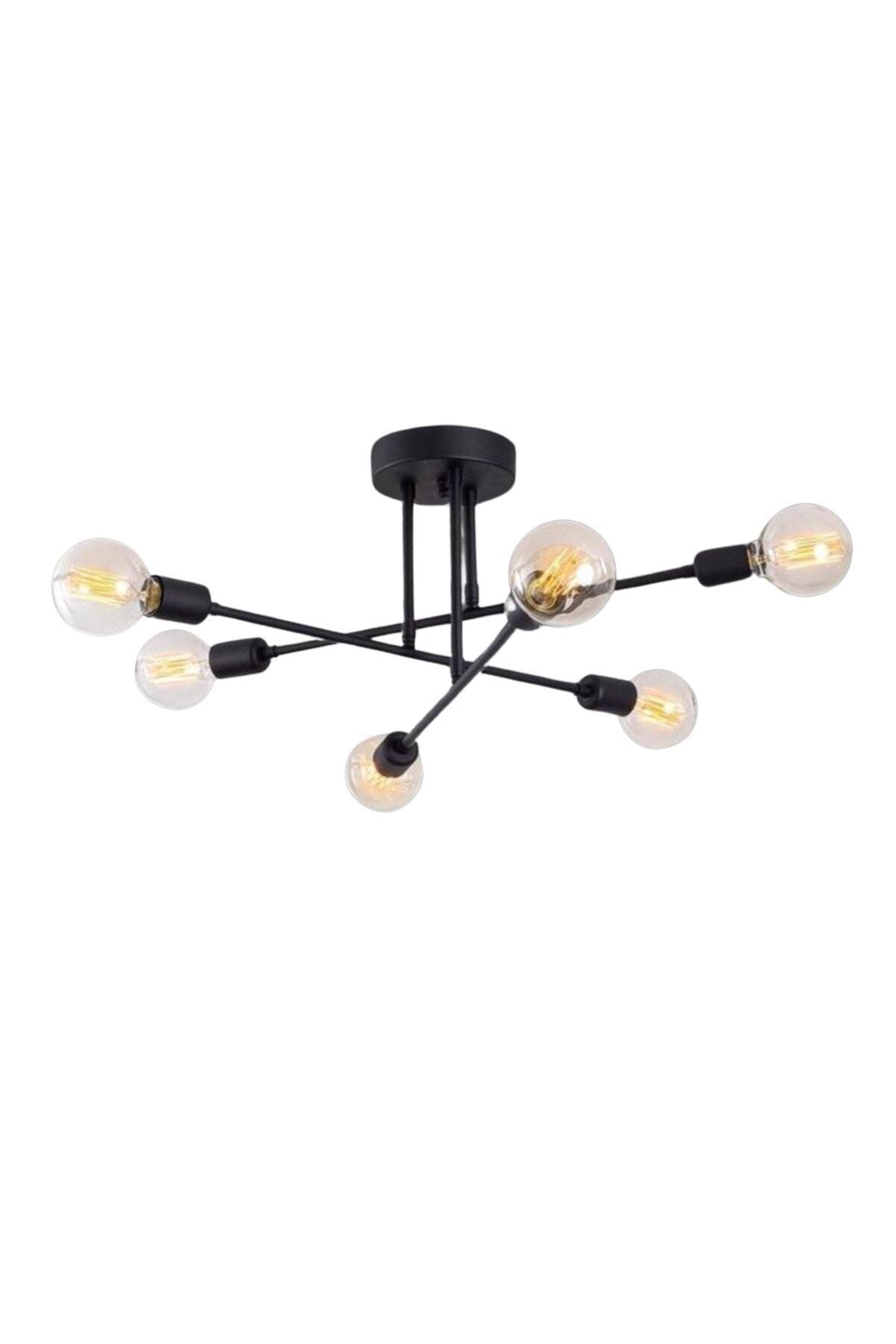 Tower 6 Modern Black Plafonyer Chandelier - Swordslife