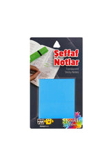 Transparent Blue Sticky Note Paper 75x75mm 50