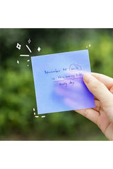 Transparent Blue Sticky Note Paper 75x75mm 50