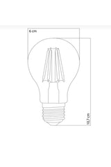 Transparent E27 6w Lampholder A60 Yellow Light Rustic Led