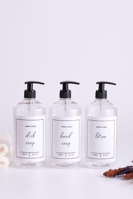 Transparent Glass Look Hand Soap Bottle 1000 ml - Swordslife