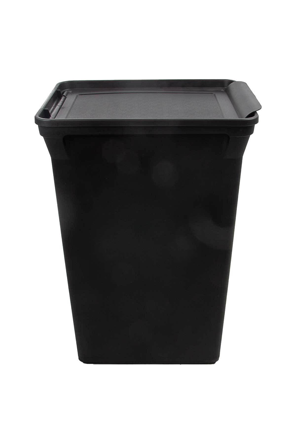 Trashbin Black 40 L Plastic Dustbin - Swordslife