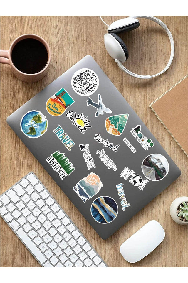 Travel Laptop Notebook Tablet Sticker Set 3