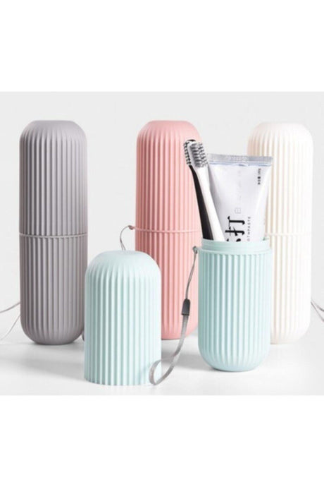 Travel Type Toothpaste And Brush Container Portable Toothbrush Holder Travel Bag Organizer - Swordslife