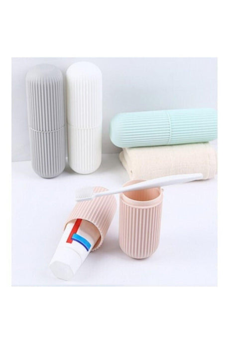 Travel Type Toothpaste And Brush Container Portable Toothbrush Holder Travel Bag Organizer - Swordslife
