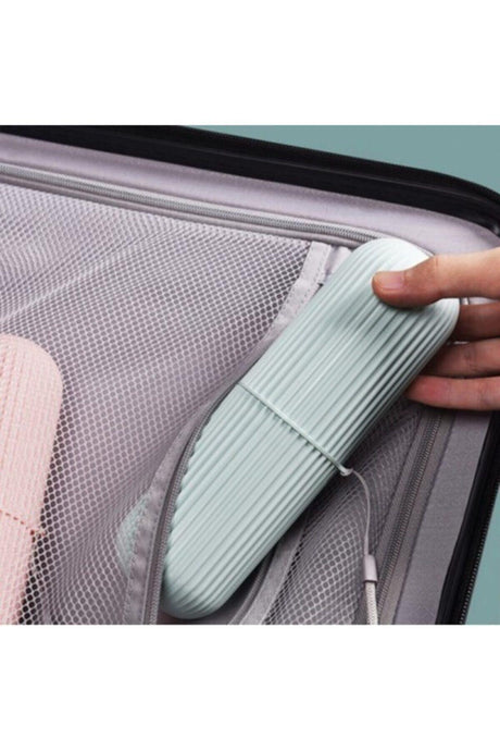 Travel Type Toothpaste And Brush Container Portable Toothbrush Holder Travel Bag Organizer - Swordslife